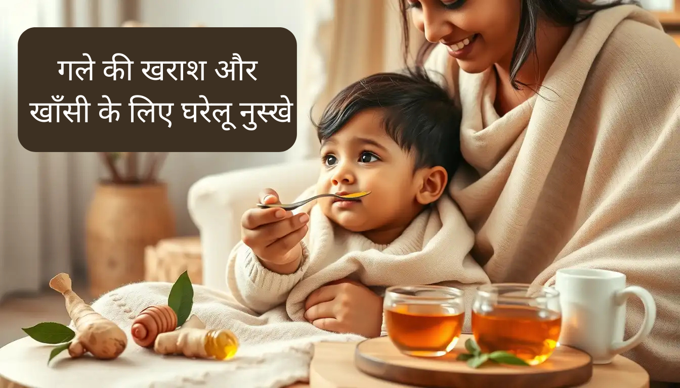 गले की खराश और खाँसी के लिए घरेलू नुस्खे